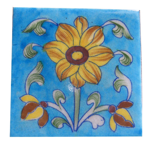 Assorted Blue Pottery Tiles