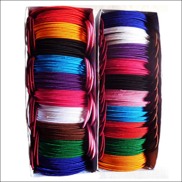 Colourful Wrapped Silk Bangles