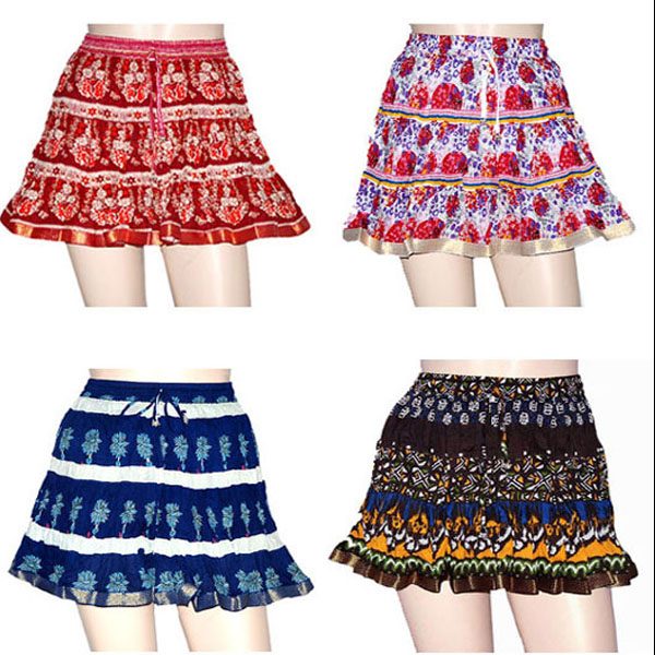 Cotton Boho Block Skirt