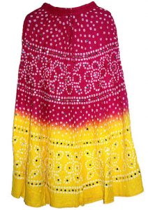 Multicolored Bandhej Skirts Lot