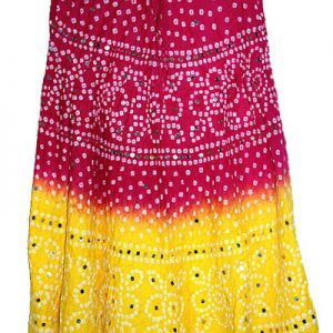Multicolored Bandhej Skirts Lot