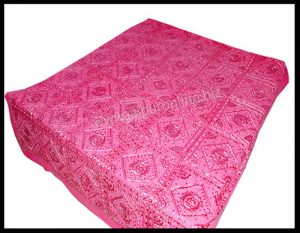 Cotton Bedspread pink Embroidery