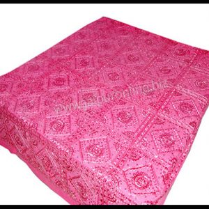 Cotton Bedspread pink Embroidery