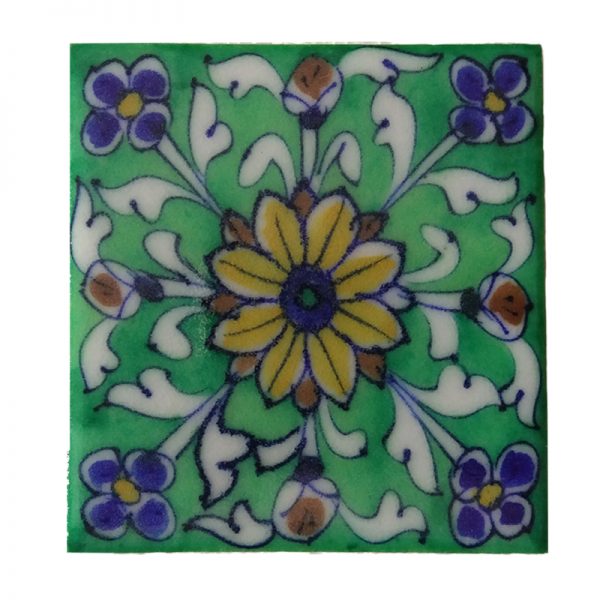 Decorative Green Floral Tiles