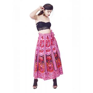 Floral Printed Wrap Skirts