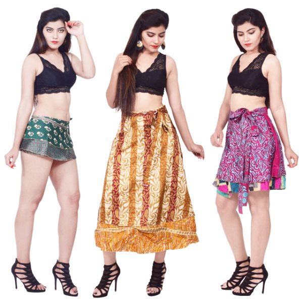 Indian Silk Wrap Skirts