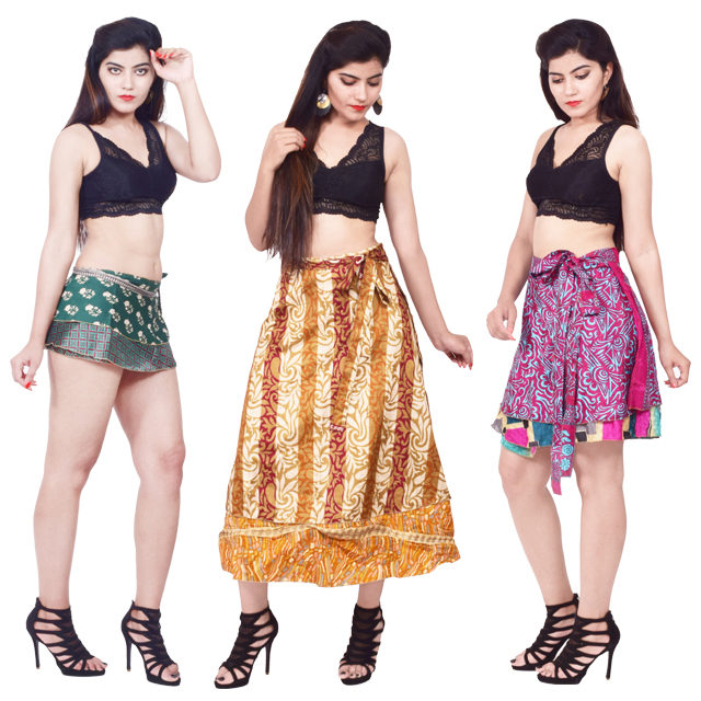 Indian Bohemian Vintage Silk Long Skirt Wholesaler Wrap Skirt Double Layer  Skirt Gypsy Hippie Boho Skirt Manufacturer – Kusum Handicrafts